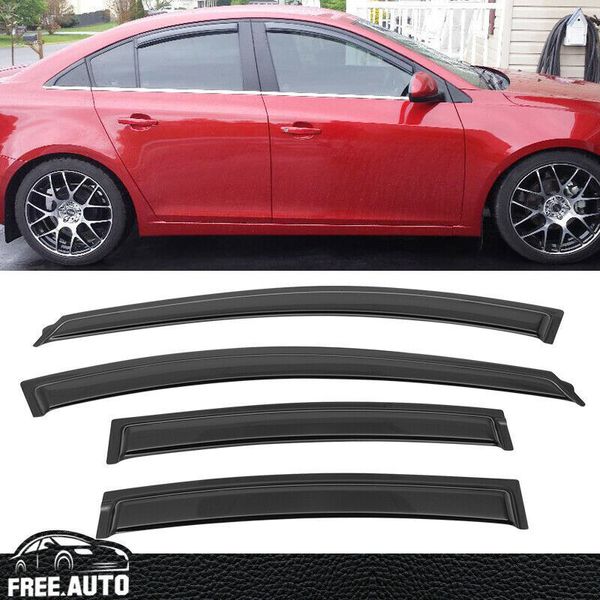 For 10-15 Chevy Cruze Window Visor Vent Sun Rain Deflector Guard 4PCS Set