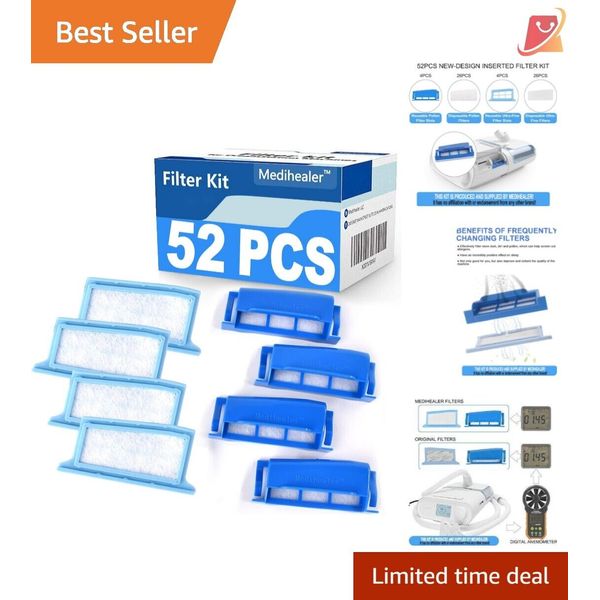 52-Piece CPAP Filter Kit for DreamStation 1 - Clean Air, Cost-Effective Solution