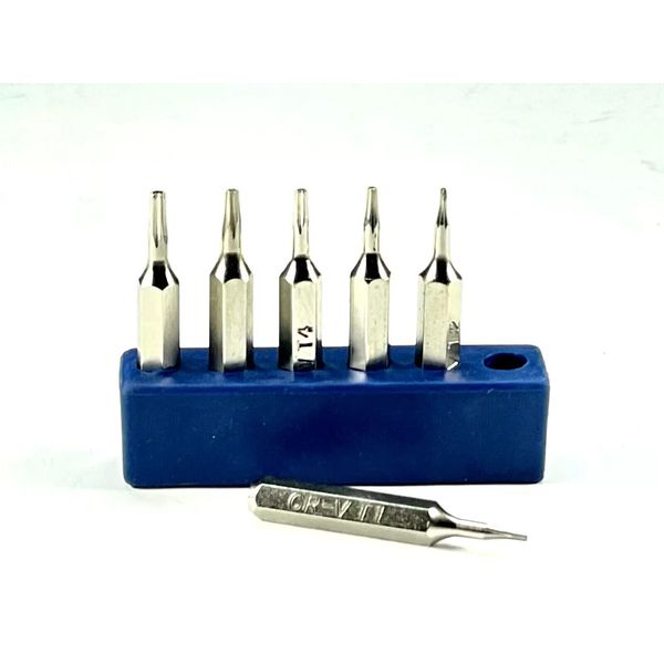 Torx Screwdriver micro Bit Set T1,T2, T3, T4, T5,TR6 /T6H Security Hex System 4