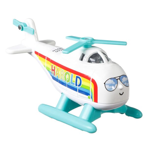 THOMAS & FRIENDS Fisher-Price GYV67 Rainbow Harold Push-Along Toy Helicopter for Preschool Kids Ages 3 Years and Up, Multicolor, 4.0 cm*4.0 cm*8.5 cm