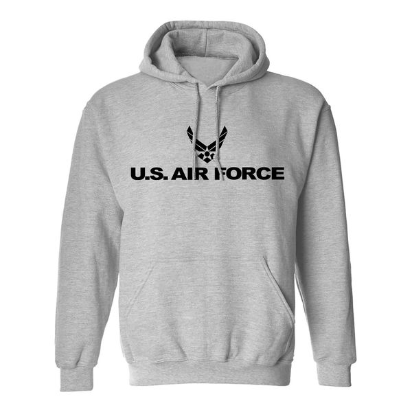 zerogravitee Air Force Hooded Sweatshirt in Sport Grey - Large