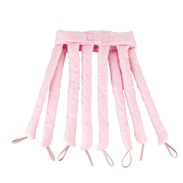 Tirdkid Pink Heatless Curling Rod Headband,2024 New Upgraded Eight Claw Design Heatless Curler with Removable & Adjustable Heatless Curls
