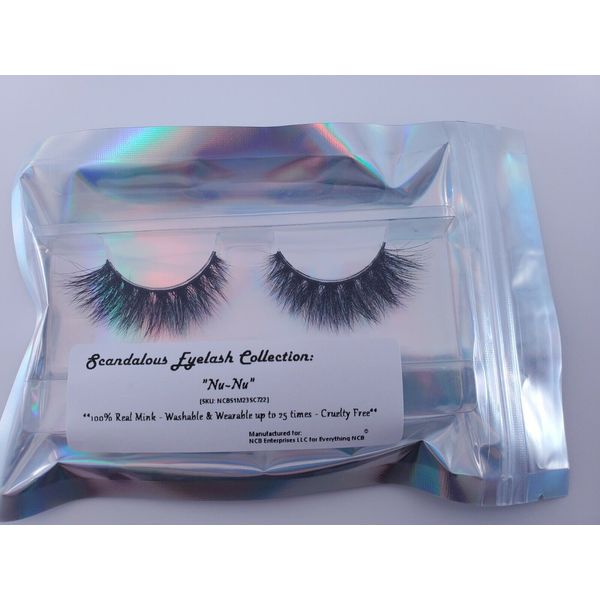 1 Pair 100% Real Mink Custom Eyelashes by Everything NCB featuring NuNu Lash