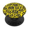 Gray Yellow Dripping Smile Face PopSockets Standard PopGrip