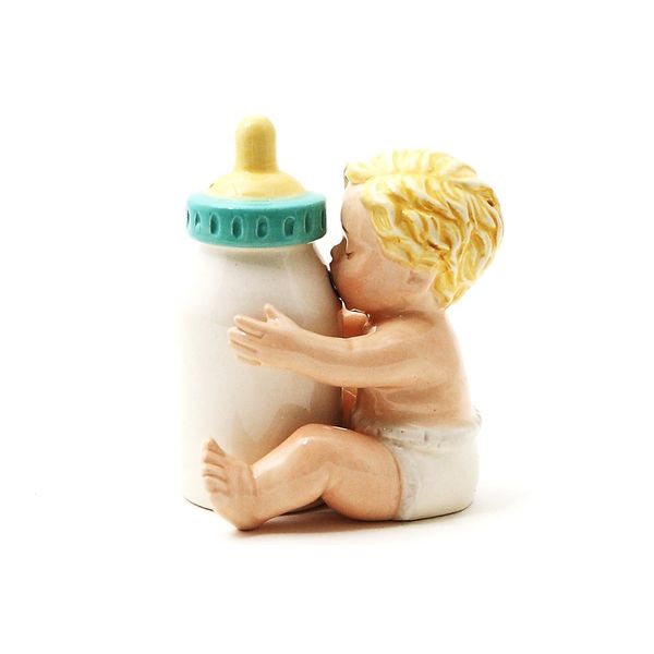 Pacific Giftware Baby with Bottle Attractives Salt Pepper Shaker Made of Ceramic