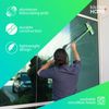 Window Cleaner Squeegee Set - 2 Scrubber Pads 2 Squeegee Wipers & Extension Pole