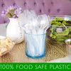 Plasticpro Disposable Clear Plastic Tea Spoons Heavyweight 100 Count