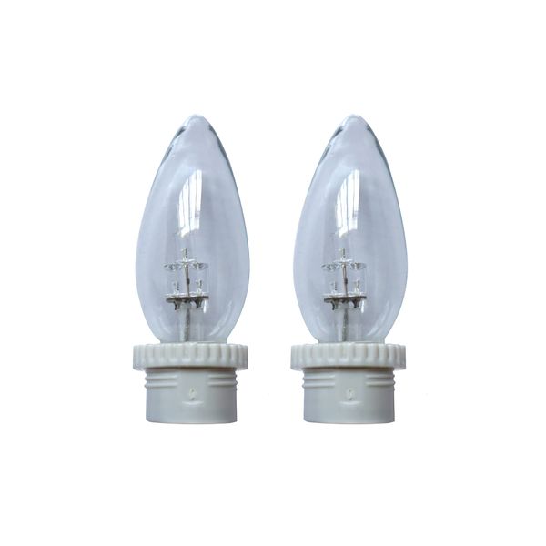 Brite Star Window Ct 10" H Tiffany Led Candle Replacement Bulb, 2 Count (Pack of 1), White