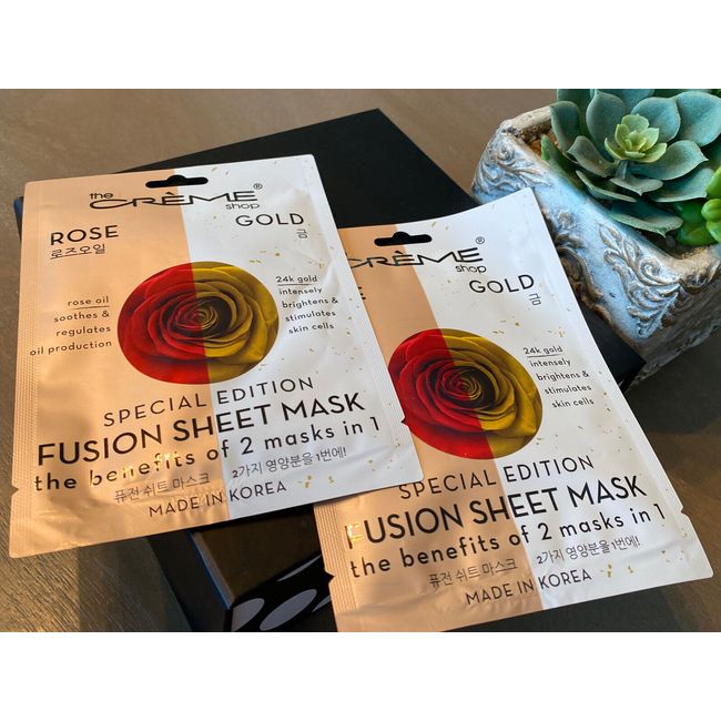 The CREME SHOP Rose Gold Fusion Sheet Mask 2x