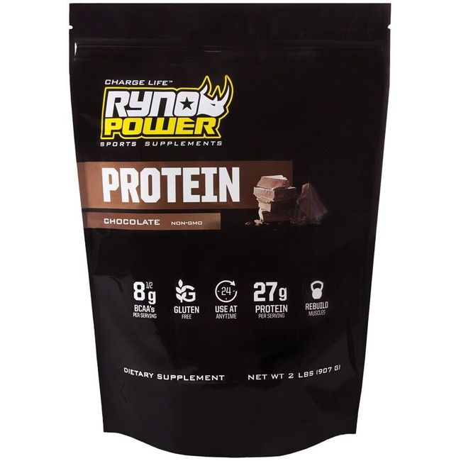 Ryno Power Premium Whey Protein Powder - Chocolate, 20 Servings (2 lbs.)