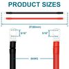 8 AWG Battery Cables with Terminals, 2PCS Copper Battery Cables with 5/16 ring terminals(Positive & Negative,2FT).