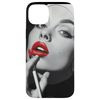 rebellious nun with lipstick, rebellious nun Case for iPhone 15 Plus