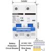 DIHOOL Miniature Circuit Breaker MCB, 2 Pole, 125Amp,230VAC,Type C