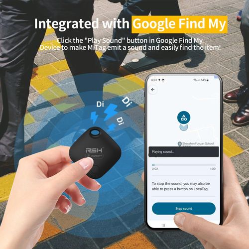 Air Smart Tag 4 Pack for Luggage Tracker Tags Works with Find My Device App, Bluetooth Tracker Key Finder and Item Locator for Luggage, Backpack, Suitcases, Replaceable Battery