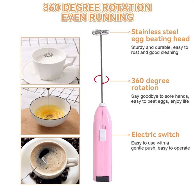 Mini Milk Frother Creative Stainless Steel Kitchen Whisk Coffee