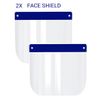 Safety Face Shield Protection Cover Guard Transparent with Elastic,2 pieces