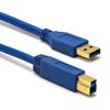 Cmple USB 3.0 A to B Male/Male Camera Cable, 3FT, Blue