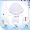 Jetec 2 Pieces Inflatable Bath Pillow for Tub Pillows Neck Support Spa Pillow Bathtub Soft Bath Cushion for Women Bathroom Supplies,Large and Small Size (White)