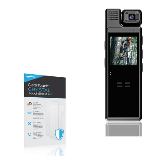 BoxWave Screen Protector Compatible with Vionmio 1080P Body Camera Video Audio Recorder Portable - ClearTouch Crystal ToughShield 9H (2-Pack), Clear 9H Tough Flexible Film Screen Protector