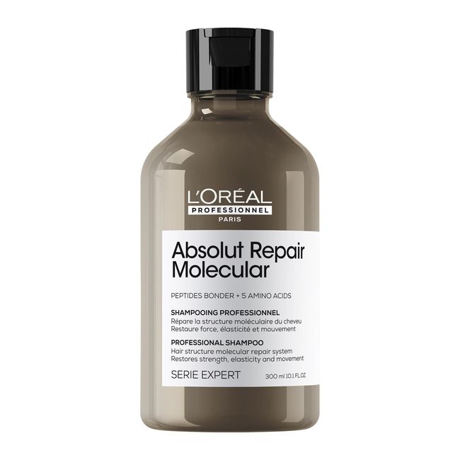 L’Oréal Professionnel, Absolut Repair Molecular Hair Shampoo, Sulfate-Free, Repairs Damage & Restores Strength, For All Damaged Hair Types, SERIE EXPERT, 300ml