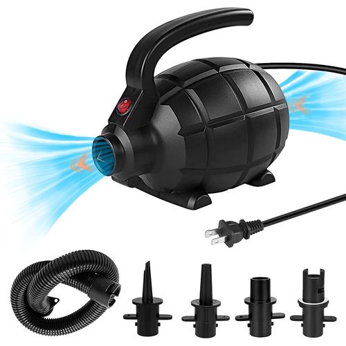 Electric Air Pump for Inflatable Tumbling Track Mat with 4 Nozzles, AC 110-120V Quick-Fill Inflator, Air Pump for Gymnastics/Flooring/Tumbling/Yoga/Taekwondo/Exercise Gym Fitness Mat
