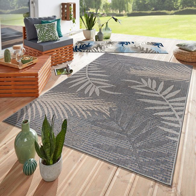 Rugshop Area Rug Bahama Palm Frond Indoor/Outdoor Rugs Patio Carpet Deck Rug 5x7
