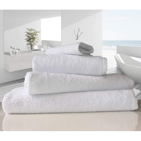 linenHall 500gsm, Combed Organic Cotton Bath Sheets in White