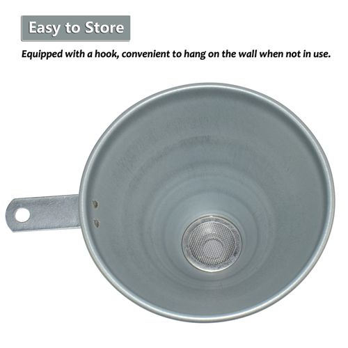 Yuesstloo 24.8" Steel Bendable Spout Funnel with Filter for All Automotive Oils, Diesel Fuel and Other Liquids, with Gloves