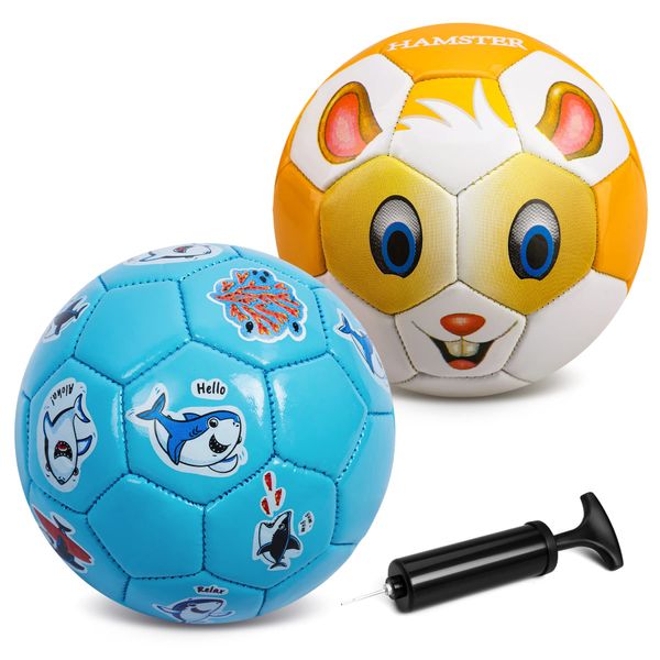 EVERICH TOY Soccer Balls,Toddler Ball Games,Sport Ball Toy for Outdoor/Indoor (Size 2,with Pump)