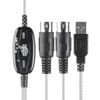 USB IN-OUT MIDI Interface Cable Converter to PC Music Keyboard Adapter Cord