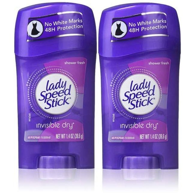 Shower Fresh Lady Speed Stick Lady Speed Stick Deodorant for Women, Antiperspirant, 1.4 oz (39.6 g), Set of 2