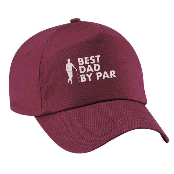 Flox Creative Maroon Baseball Cap Best Dad by Par