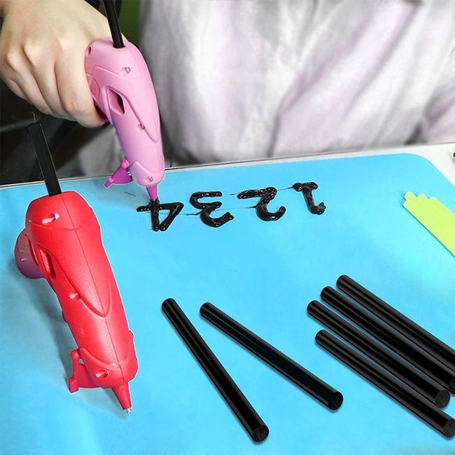 30Pcs 7mm Glitter Hot Melt Glue Sticks Mini Colored Glue Gun Heat Rod for  DIY Handcrafts Silicone Adhesive Bar Craft Repair Tool