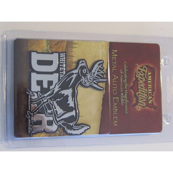 American Expedition Whitetail Deer Metal Auto Emblem