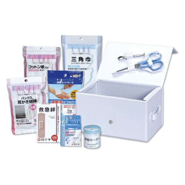 Bulk purchase of 10 sets of Hakujuji first aid kit, box type, 027971 (142305), 1 set, Meicho