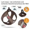 Vest Harness Curli Clasp Cord Brown XS