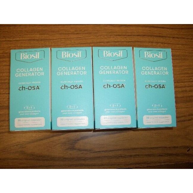 4 BioSil ch-OSA Collagen Generator  2 in 1  30 Capsules in each    Exp 3/25