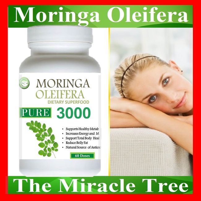 4X BOTTLE OF Moringa Oleifera Vegetarian 240 Doses NATURAL ORGANIC SUPERFOOD