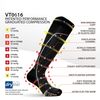 Vitalsox Italian Premium Patented Graduated Compression Silver Drystat Running Socks(1Pair-Compression), Orange, Small