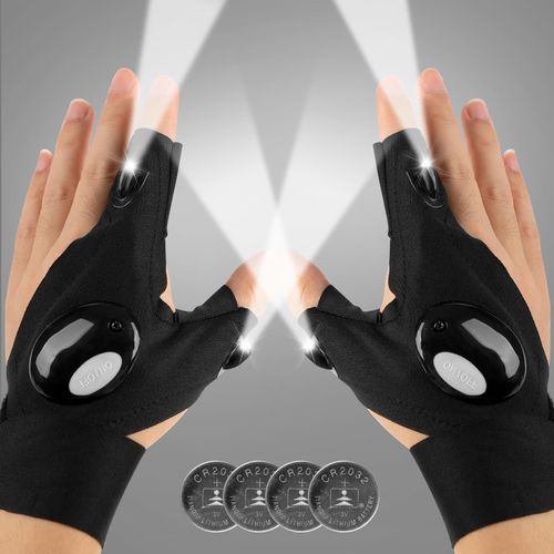 Mylivell LED Flashlight Gloves Stocking Stuffers Christmas Birthday Gifts for Men Dad Father Boyfriend Husband, Unique Cool Gadgets Tools for Repairing Fishing Camping for Him Who Have Everything