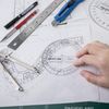 Pacific Arc's 6 Inch 360 Degree Plastic Circular Protractor Clear