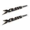 Car 3D Side Door Tailgate Badges Emblem Decals Replacement for Vortec MAX 3Pcs (Silver Black)