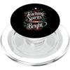 Teacher Christmas Teaching Spirits Bright PopSockets PopGrip for MagSafe