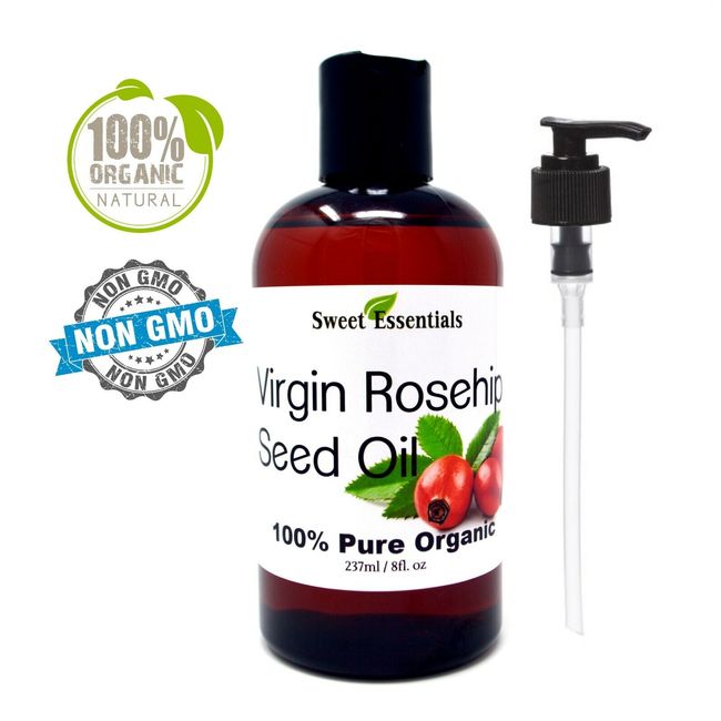 Organic Rosehip Seed Oil | 8oz | Imported From Chile | 100% Pure | Cold Pressed