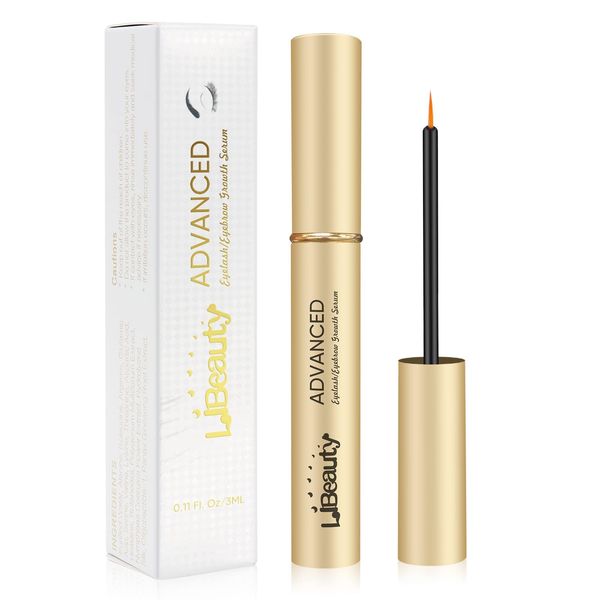 Eyelash Growth Serum, Libeauty Boosts Enhancer Eyebrow and Lash Growth Serum for Growth, Thickness, Fuller, Stronger - 2ML