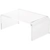Plymor Clear Acrylic Rectangular Display Riser, 2" H x 5" W x 3" D (1/8" Thick), Pack of 2