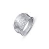 Amberta Women's Hammered Ring 925 Sterling Silver, Sterling Silver, No Gemstone