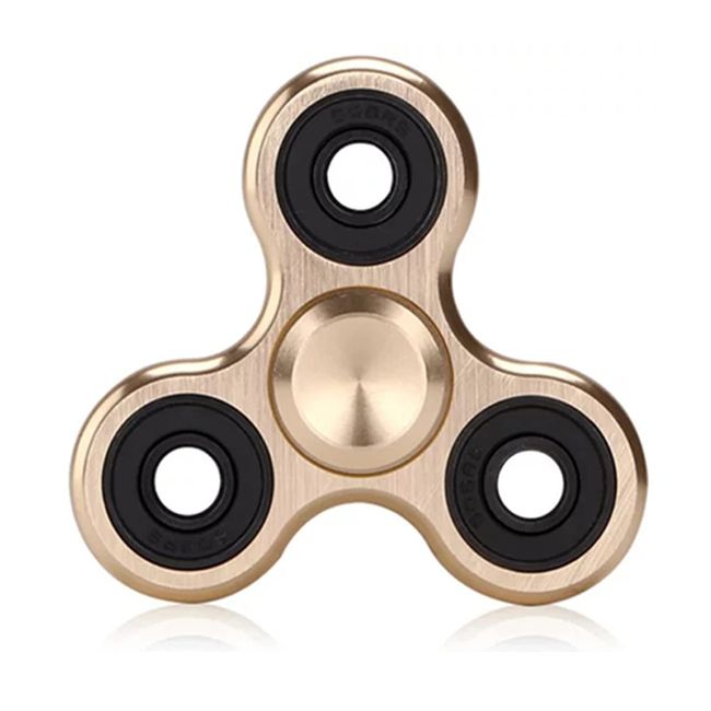 SHULLIN Spinner Aluminum Alloy Hand Spinner Stainless Steel Bearing Stress Reliever Killing Time Stress Relief Killing Time Kids Toy (Gold)