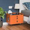 2-Drawers Bluetooth Music Nightstand w/Fingerprint Lock and Wireless Charging