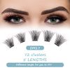 Cluster Lashes SISILILY Individual Lashes 72 Lash Clusters C D Curl Individual Cluster eyelashes DIY Lash Extensions Reusable False Eyelashes 3D Wispy Fluffy Lashes 10-16mm Length (DM17-mix)